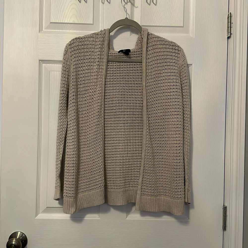 Crochet hooded cardigan